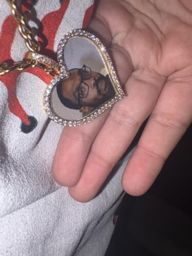 Premium Custom Heart Photo Necklace | Iced Out Memory Pendant photo review