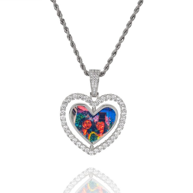 Custom Rotating Heart Necklace