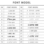 Engraving font options for personalized custom photo necklace