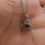 Personalized Heart Photo Necklace For Lover photo review