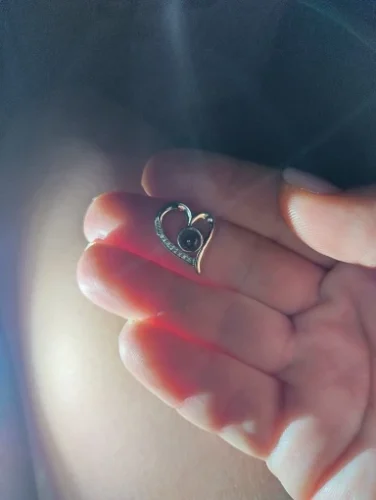 Personalized Heart Photo Necklace For Lover photo review