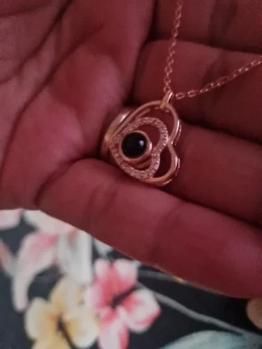 Personalized Heart Photo Necklace For Lover photo review