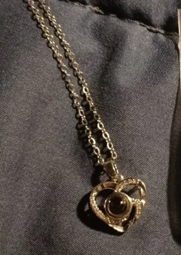 Personalized Heart Photo Necklace For Lover photo review