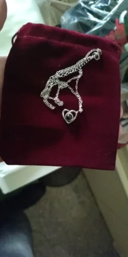 Personalized Heart Photo Necklace For Lover photo review