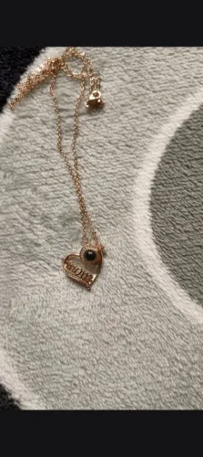 Personalized Heart Photo Necklace For Lover photo review