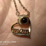 Personalized Heart Photo Necklace For Lover photo review